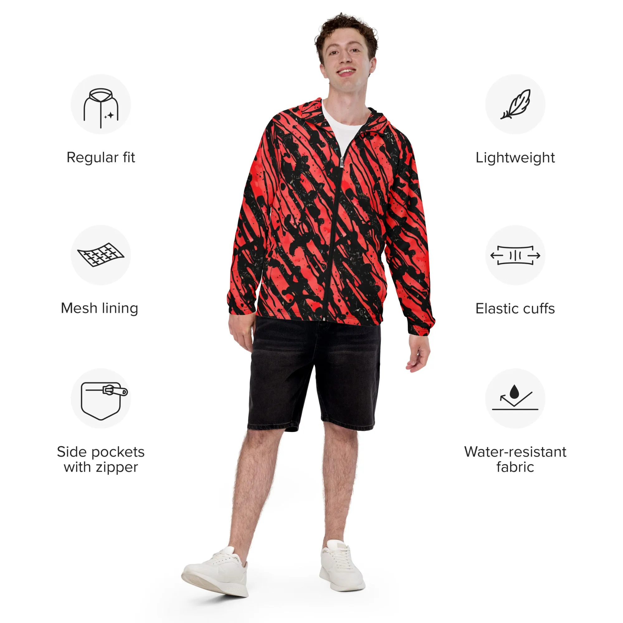 Red and Black Stripes windbreaker