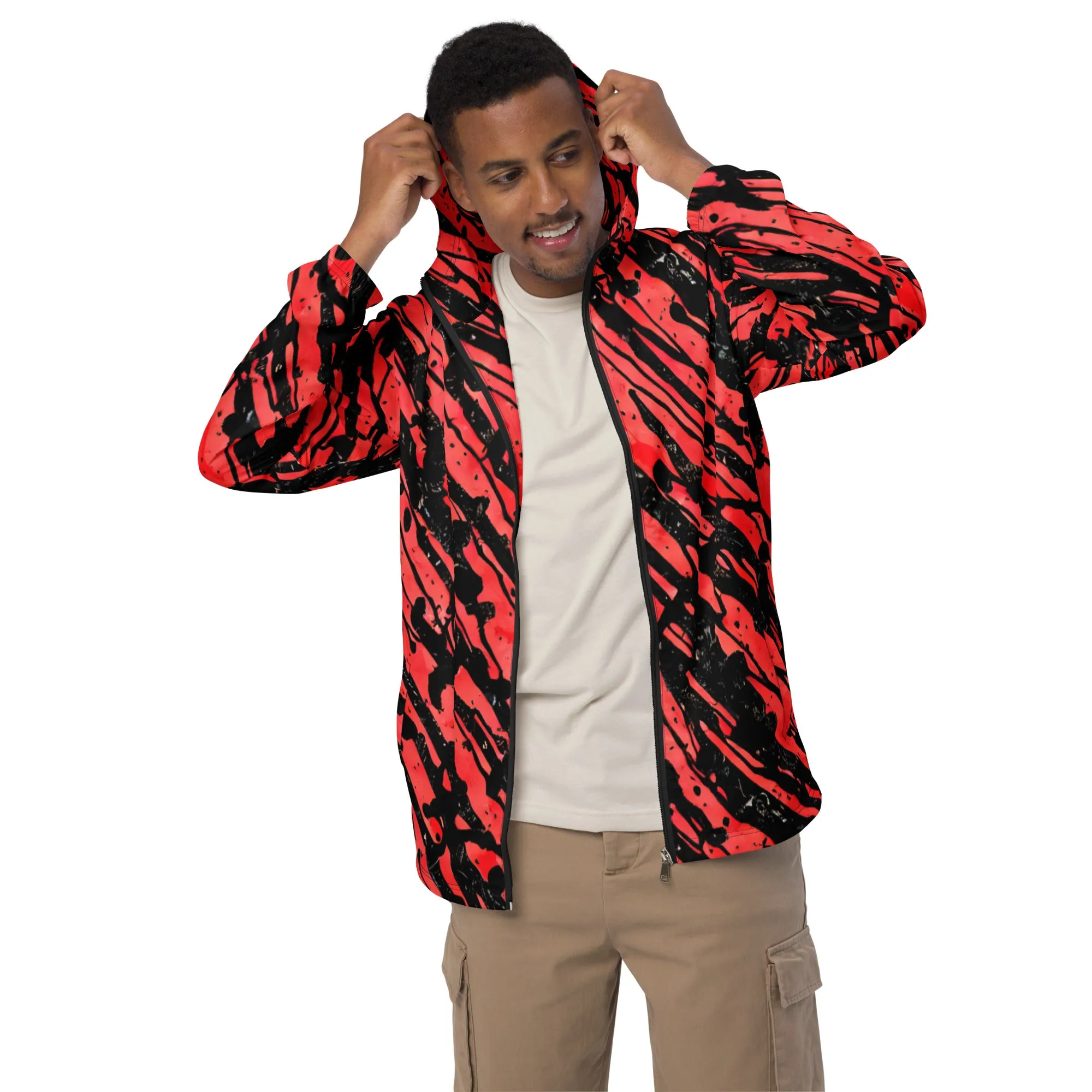 Red and Black Stripes windbreaker