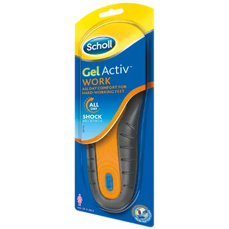 Scholl GelActiv Work Insoles - Size 35.5-40.5