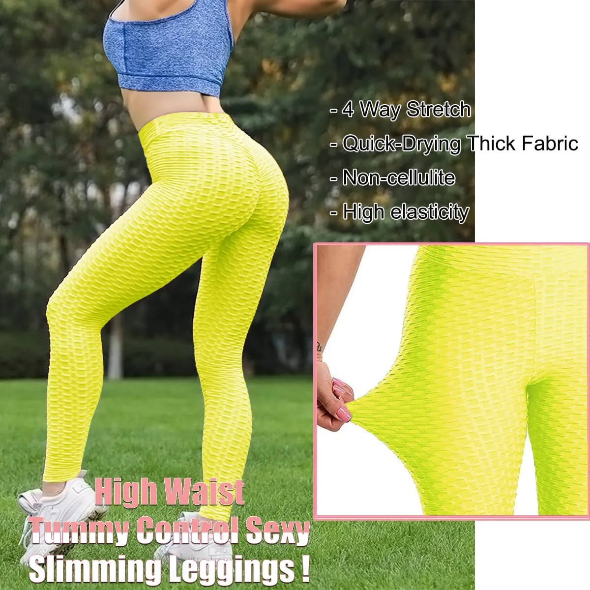 Scrunch Butt Lifting Leggings with Pockets for Women Butt Lift High Waisted Peach Lift TIK Tok Leggings Yoga Pants