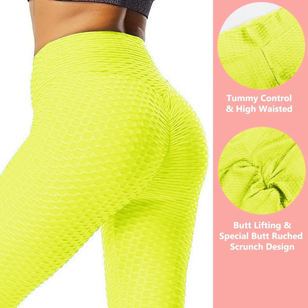 Scrunch Butt Lifting Leggings with Pockets for Women Butt Lift High Waisted Peach Lift TIK Tok Leggings Yoga Pants