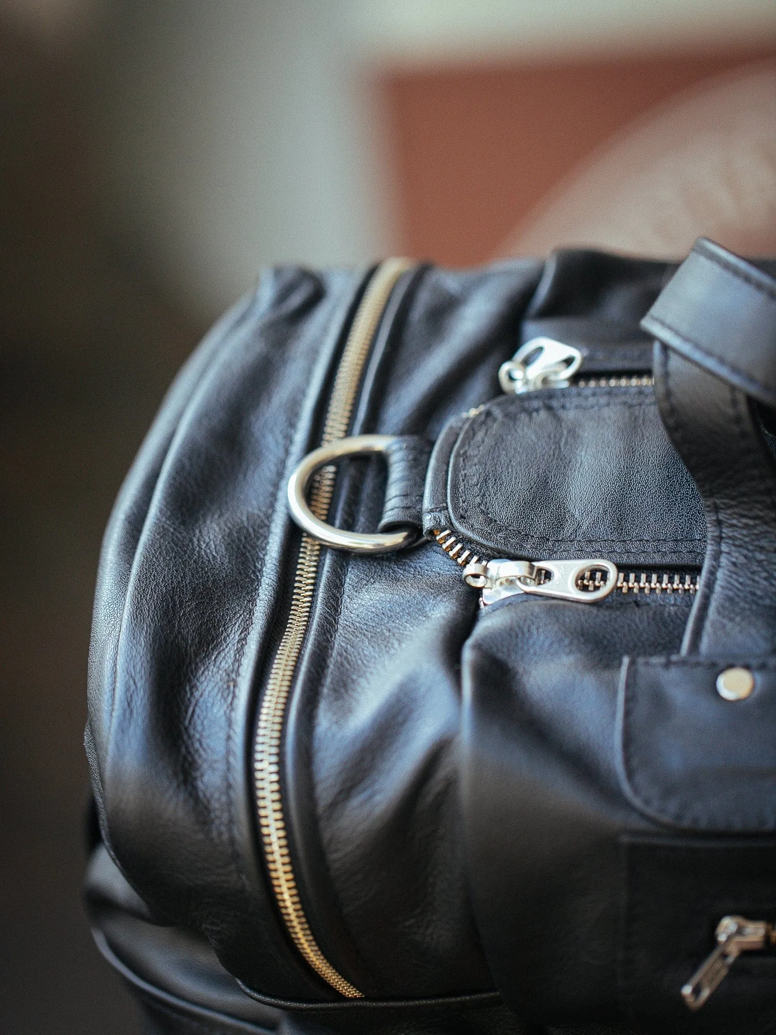Square Overnight Traveller Bag - Cowhide