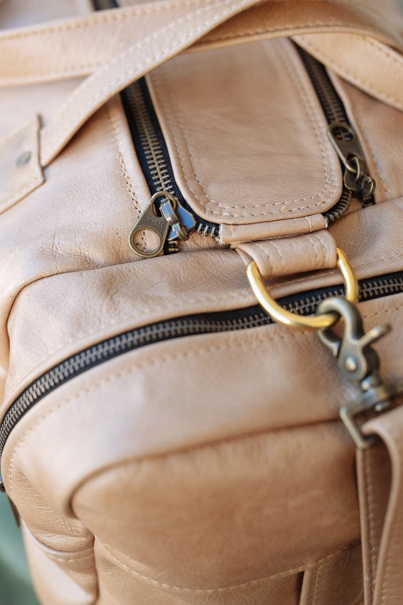 Square Overnight Traveller Bag - Cowhide