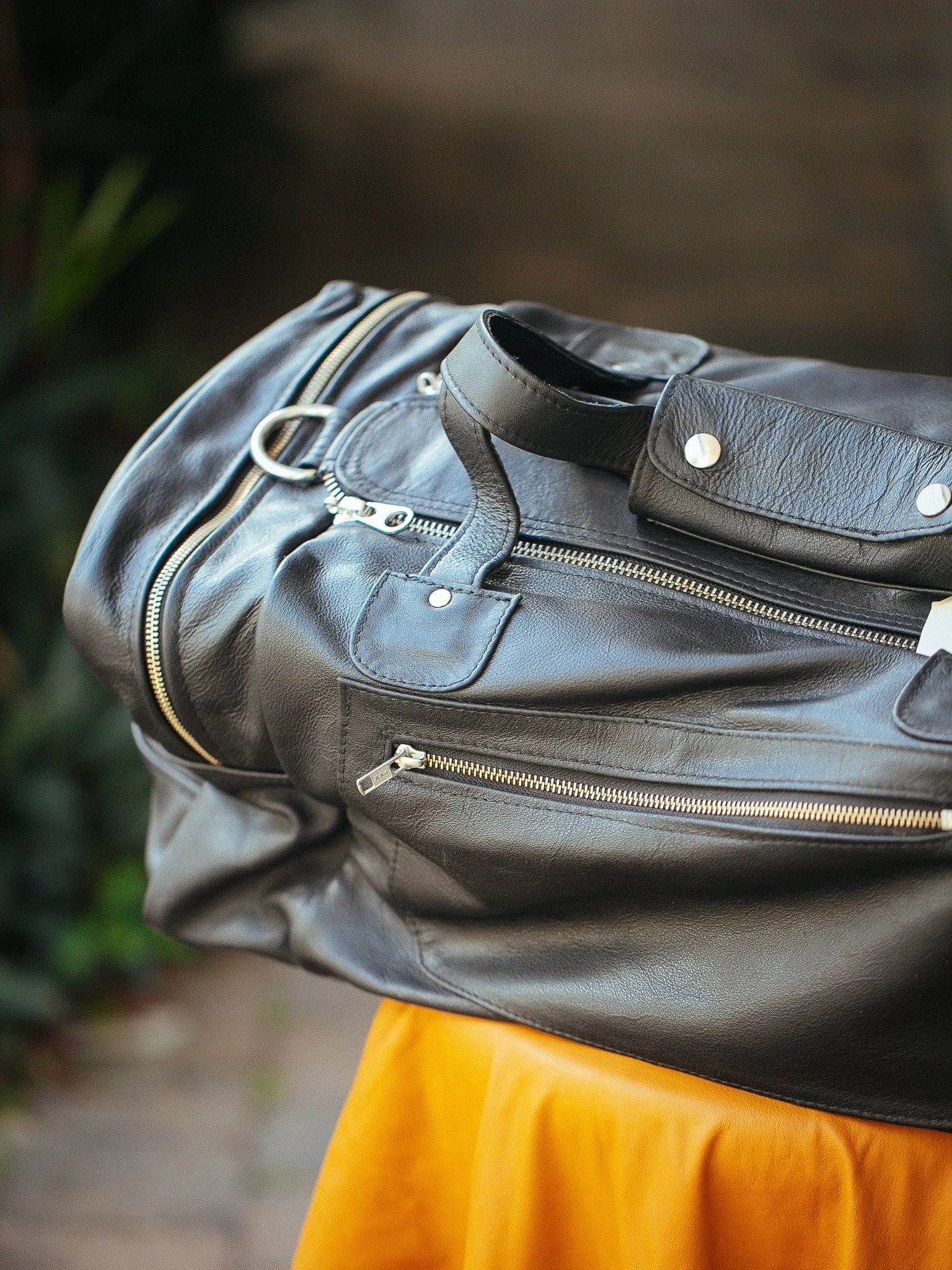 Square Overnight Traveller Bag - Cowhide