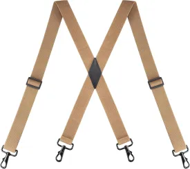 Suspenders for Men Heavy Duty, Mens Suspenders for Jeans with 4 Snap Hooks Adjustable X Back Men's Suspenders