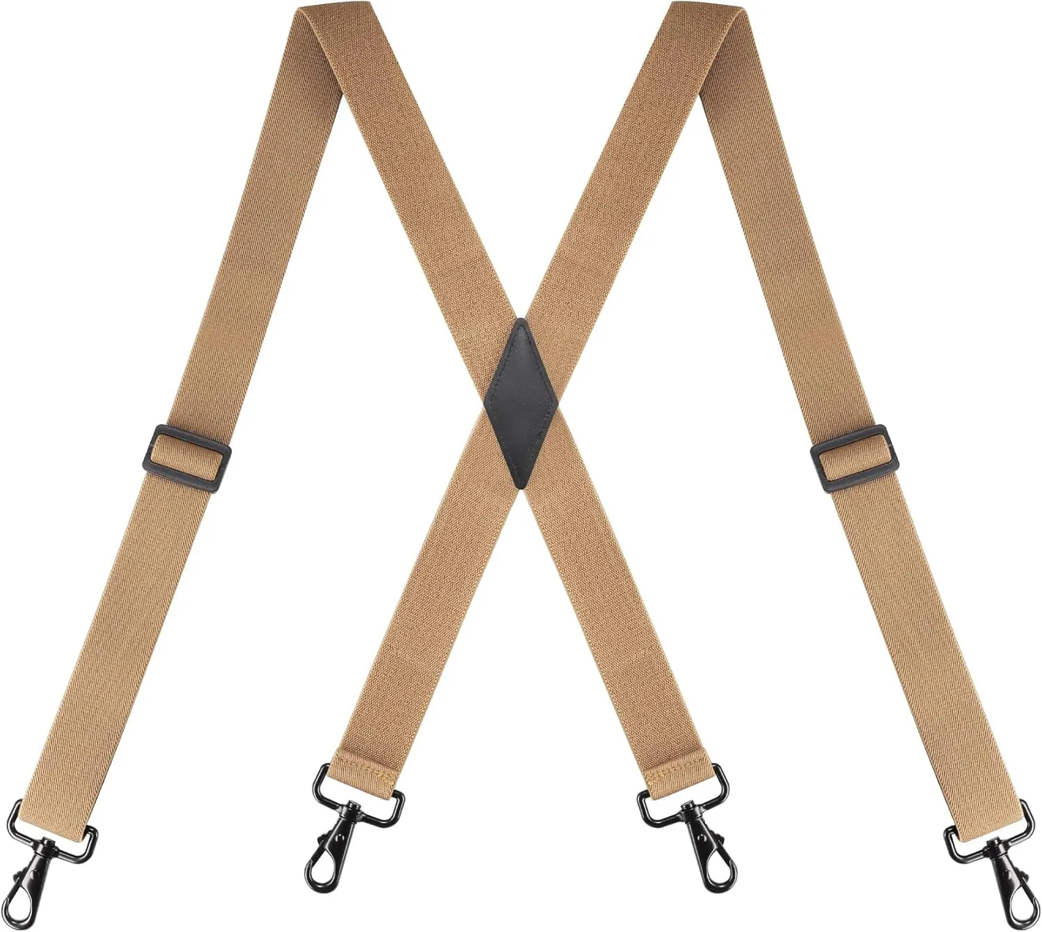 Suspenders for Men Heavy Duty, Mens Suspenders for Jeans with 4 Snap Hooks Adjustable X Back Men's Suspenders