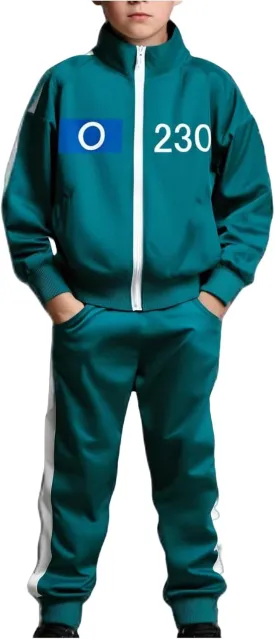 Tracksuit Costume Cosplay 2 Piece Unisex Korean Track Suit Set with Jacket & Joggers