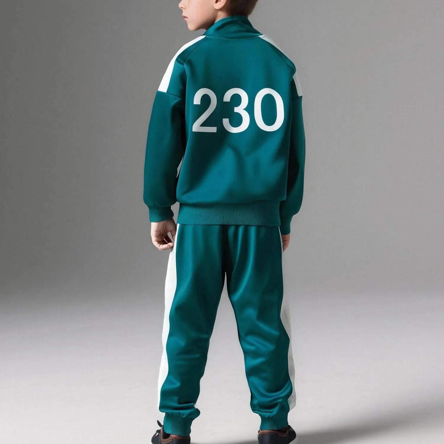 Tracksuit Costume Cosplay 2 Piece Unisex Korean Track Suit Set with Jacket & Joggers