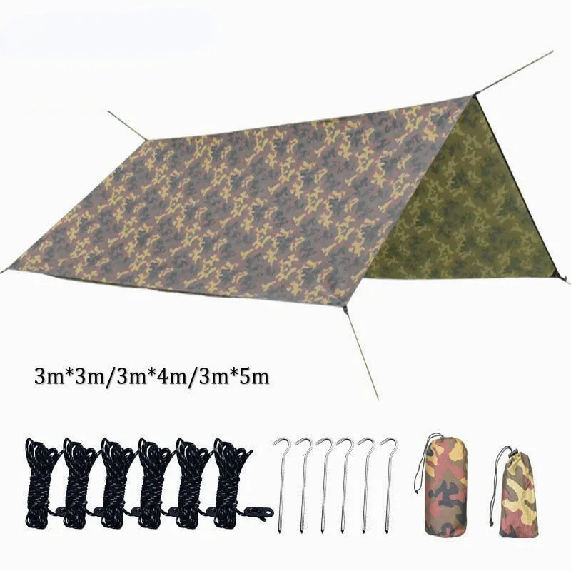 Ultra Light Waterproof Square Camouflage Awnings - Outdoor Camping Tarp, Travel Sun Shelter, Garden Canopy