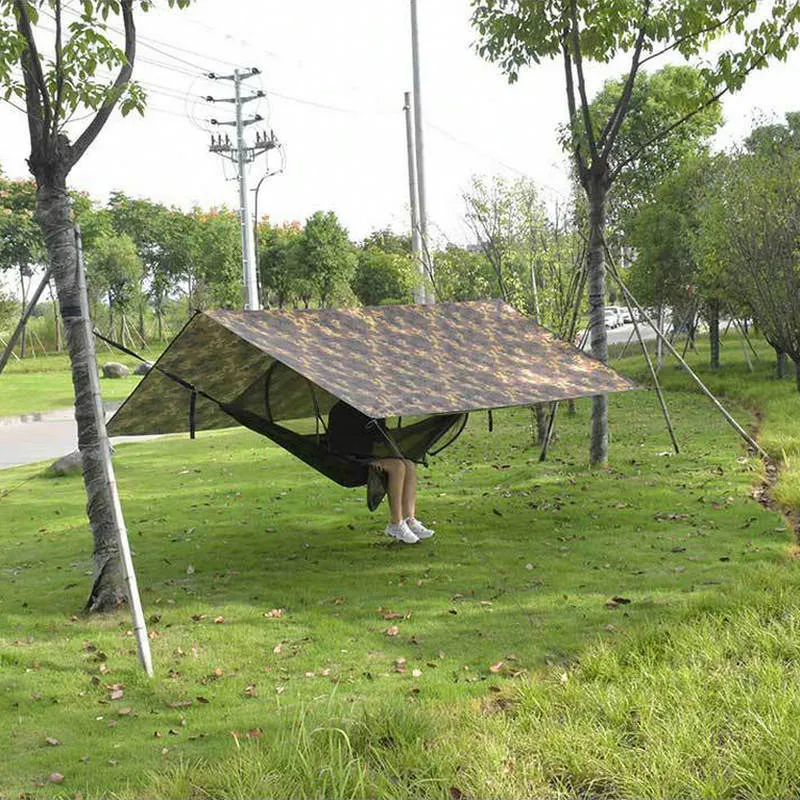 Ultra Light Waterproof Square Camouflage Awnings - Outdoor Camping Tarp, Travel Sun Shelter, Garden Canopy