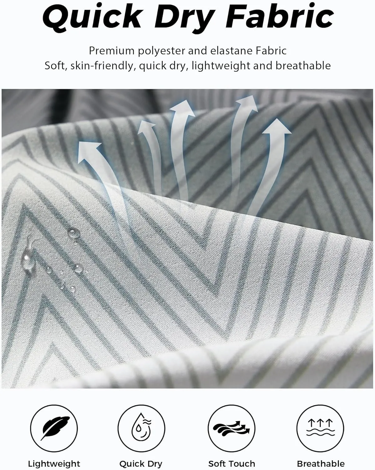 zeetoo Mens Swim Trunks with Compression Liner 5.5" Inseam Shorts Bathing Suit Quick Dry Swimsuit